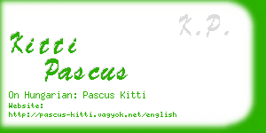 kitti pascus business card